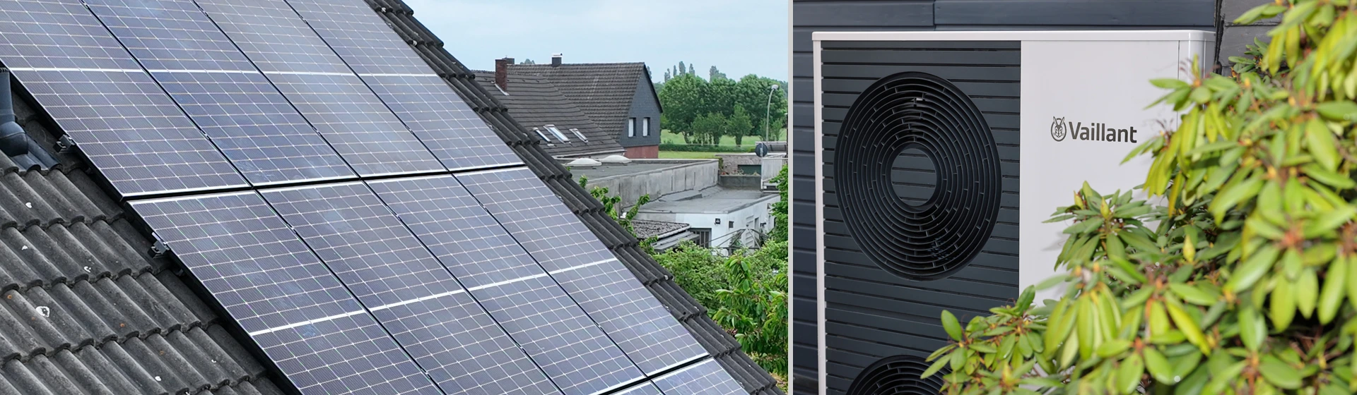 Solaranlage mit Wärmepumpe